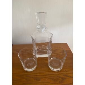 KANSAS CITY CHIEFS NWOT Decanter and 2 Glasses